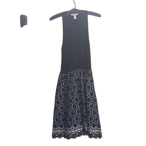 Vtg Artsy Western Ruffled Scalloped Eyelet Lace Tulle Full Skirt Tank Dress Sz 0 - Picture 1 of 8